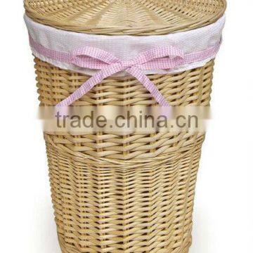 Linyi Wholesale Round Rattan Laundry Basket photo-3