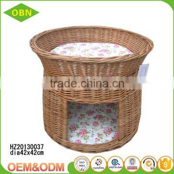 Wholesale China Custom Modem Design 100% Handmade Indoor Wicker Luxury Cat House With Pet Bed photo-2