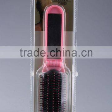 Strip Shape Plastic Folding Comb With Mirror/hair Brush photo-2