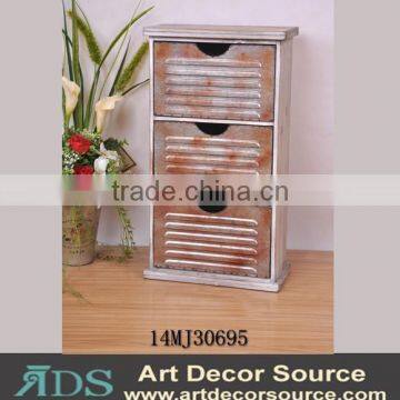 wood and metal furniture, colorful living room side cabinet