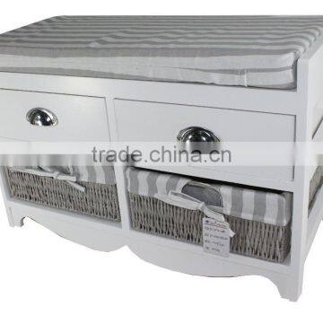 New Hand-woven Solid Wood Bathroom Modern Shoe Cabinet photo-4