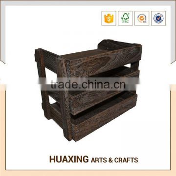 High-end handmade modern floor stand wooden shelf for sale