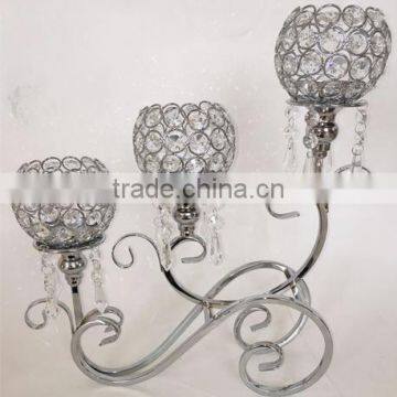 3 arms candelbra wedding centerpiece crystal candelabra