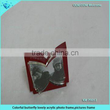 Lovely Heart Shape Clear Acrylic Photo Frame With Magnet for Wedding photo-4