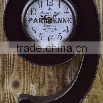 BRONZE METAL NUMBER SHAPE TABLE TOP CLOCK