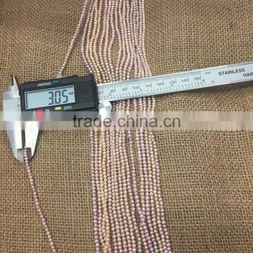 3mm Pink Freshwater Pearl Strand photo-2