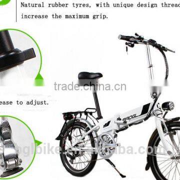 20 Inch Mini Folding Electric Bike Consealed Lithium Battery Ebike With Disc Brake White Color photo-2