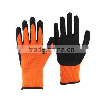 NMSAFETY 7 gauge acrylic coated latex winter safety gloves economic style