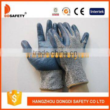 DDSAFETY Cut Resistant Bule Nitrile Palm Coated Safety Gloves