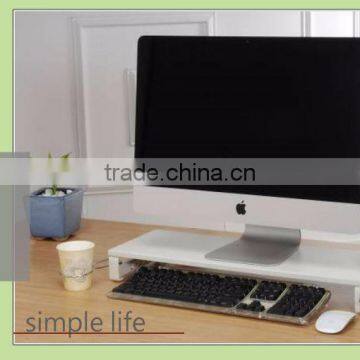 Desktop Organizer Office Glass Computer Laptop Monitor Stand Riser With USB Hubs photo-5