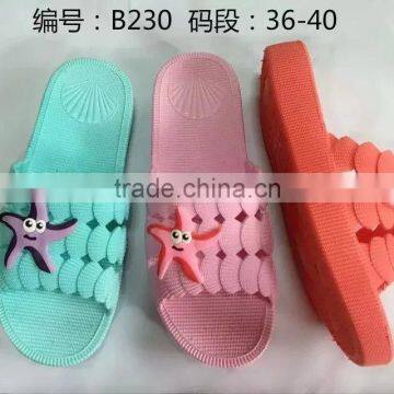 cute EVA starfish slipper with colorful color