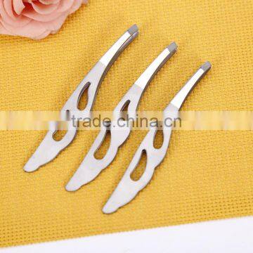 Mirror Polishing Leaf Shape Cover Eyebrow Tweezer in Beauty Salon photo-2