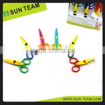 Colorful Safety Kids Craft Scissors Shaped Cutting Children's Scissors photo-3