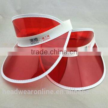 Custom Fashion Cheap Colorful PVC Sun Visor hat