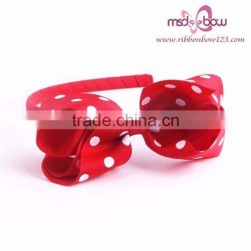 Dot Hair Bows Headbands for Baby Girls photo-2