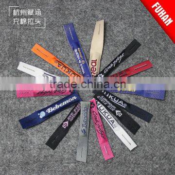 Woven Zipper Puller Design With Logo For Clothes