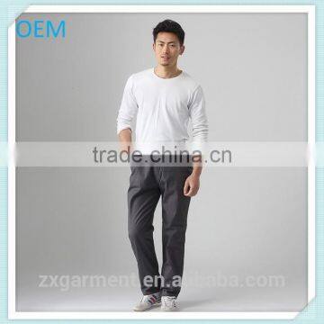 ZX high quality garment factory popular cotton baggy trousers men