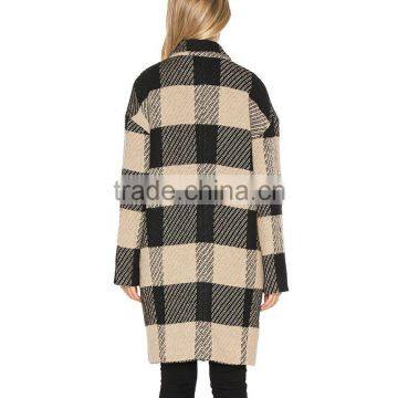 OEM Service Plus Size 100% Wool Women's Coat Keepwarmer