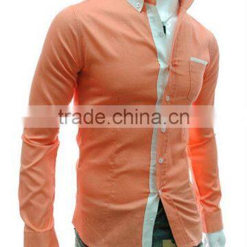 Fashion Candy Colors Luxury Collar Mens Fitted Formal Party Casual Dress Shirts photo-4