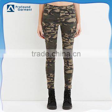 custom printing military camo cargo pants for women