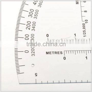 9inch Sandwich Line Military Protractor, Transparent Plastic Big Protractor for Military Training #KMP-3 photo-4