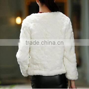 Multicolour Fashion Fox Fur 2014 Wool Overcoat Medium-long Fur Coat photo-2