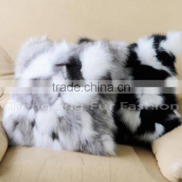 CX-D-33 Genuine Fox Fur Cushion Covers / Pillows photo-2