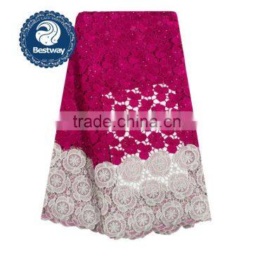 China Guipure Lace With Stones CP0146 Cord Water Souble Lace Fabric Chemical Cupion Lace photo-5