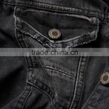 Life Casual Wear Denim Black Jacket Fashion Design for Men photo-5