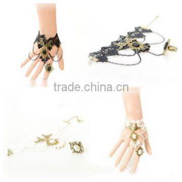 2015 Hot Selling Lace Bracelet&ring Sets Bride Wedding Jewelry Set Wholesale photo-6