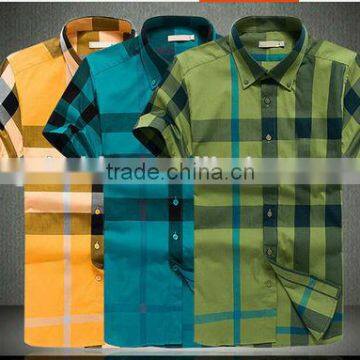 Casual Men Fashion Designer Plaids Shirts/ Fancy-shirts-for-men