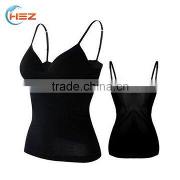 Hsz-8898 Soft Comfortable Smooth Seamless Camisole Lady Underwear Fashion Padded Bra Wholesale photo-3