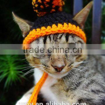 Cat Hat Costume The Halloween Pom Pom Beanie For Cats And Small Dogs