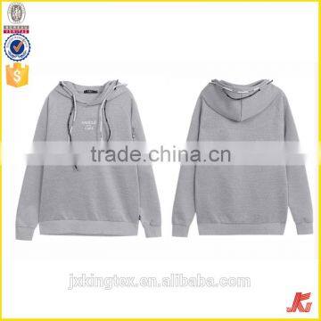 Zipper Pocket On Sleeve Two String Ribbing With Spandex Hem Blank Good Quality Hoodies Wholesale Chest Printing