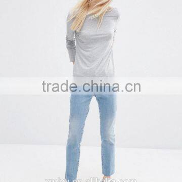 2016 Hot Sale Women Blank Long Sleeves Girls Favorite T-shirt photo-4