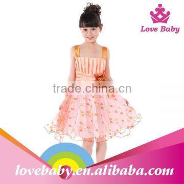 Trendy baby dress/Sleeveless striped flower dress/baby dress cutting LBE4092300