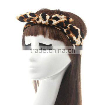 Fashion Zebra And Leopard Cotton Elastic Headband,Bow Knot Headband