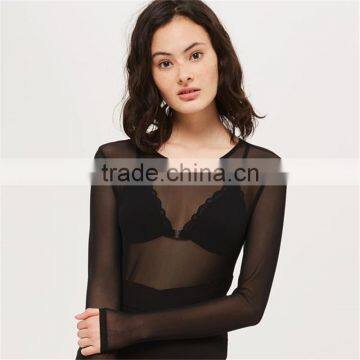 2017 OEM Top Design Sexy Transparent Mesh Top Dress for Ladies photo-4