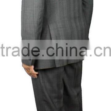 NAAMS MEN'S WOOL 2 BUTTON 2 VENT SLIM FIT SUIT JACKET FLAT FRONT PANT OVERCHECK / WINDOWPANE photo-3