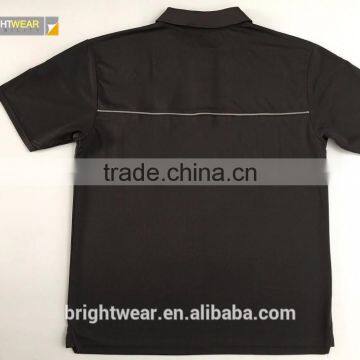 Wholesale 100% Polyester Plastic Buttons Micro Mesh Blank Safety Polo Shirt photo-6