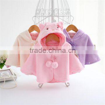 Windproof cute baby girl coat cloak hoodie top newborn outfits hoodie for winter