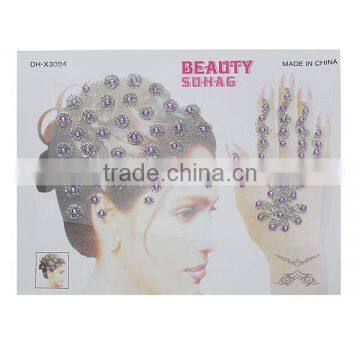 New Fashion Body Art Multicolor Glitter Removable Temporary Tattoo Sticker