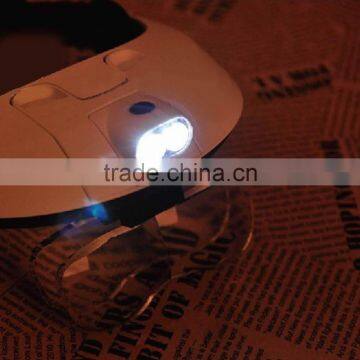 2017 Hot Selling 2 LED Headband Glasses Illuminated Magnifier Loupe Single/Bi-plate Magnifications 5 Lens photo-3