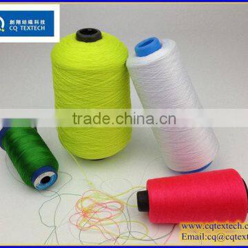 Good Color Fastness Traditional Polyester Dope Dyed Yarn For Label photo-2