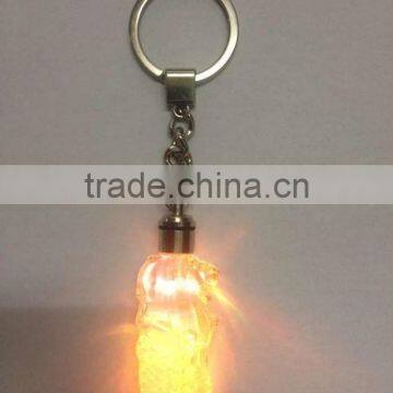 Crystal Singapore Merlion Model With LED Keychain For Souvenirs Gifts KJJ-01 photo-2