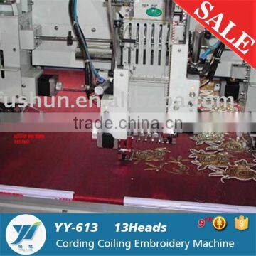 FS-613 Cording/Coiling/Taping and double sequins Mixed computerized Embroidery Machine