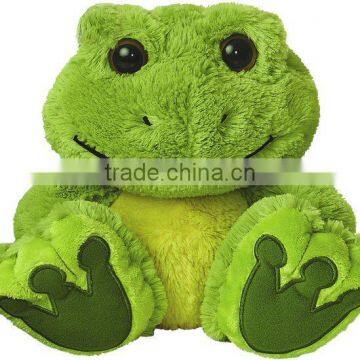 Fluffy Green Cute Snuggle Plush Frog Animal Toy for Kids