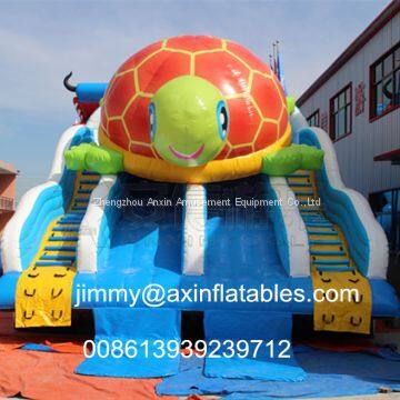 0.55MM Plato PVC Giant Commercial Sea Turtle Inflatable Water Slide For Kids photo-2