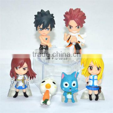 Fairy Tail Original 6pcs/lot 3-5cm PVC Action Figure Model Toy Gift