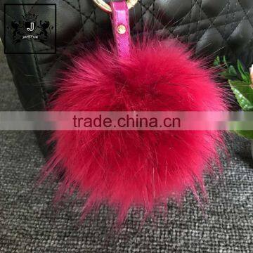 Car Decoration Accessories Plush Keychain Faux Fur Pom Pom Pendant